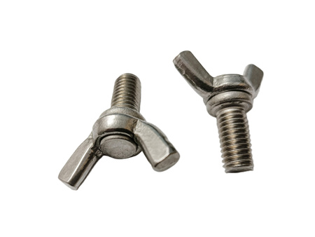 Śruba motylkowa M6 - srebrna, stal kwasoodporna gat. A2