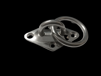 Uchwyt z kółkiem stal kwasoodporna A4