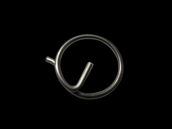 Kółko nierdzewne z przetyczką stal kwasoodporna A4 - srebrne