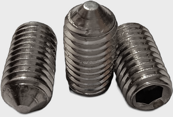 Wkręt dociskowy stożkowy na imbus M6 stal kwasoodporna gat. A2