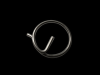 Kółko nierdzewne z przetyczką stal kwasoodporna A4 - srebrne